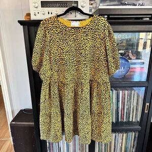 ASOS Curve Cheetah Print babydoll dress